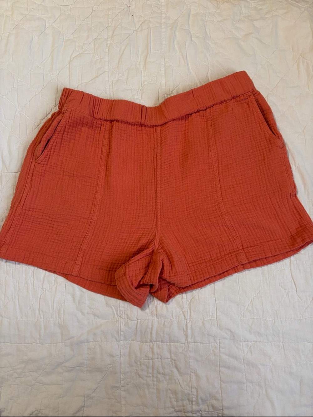 Madewell Rust Orange High-Waist Women’s Shorts